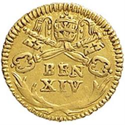 Roma  Benedetto XIV (1740-1758) Mezzo scudo romano