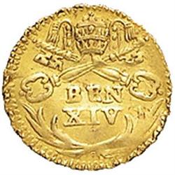 Roma  Benedetto XIV (1740-1758) Mezzo scudo romano