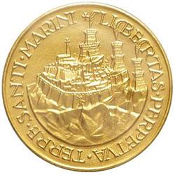 San Marino   Trittico di medaglie 1963 - V centenario dell'annessione del castello di Serravalle