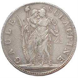 Torino  Repubblica Subalpina (1800-1802). 5 franchi A.10.