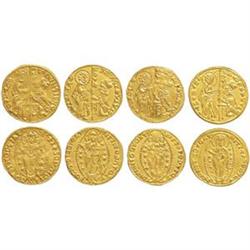 Venezia   Lotto di 4 ducati del XIV sec.tutti differenti e di altissima conservazione e raritv