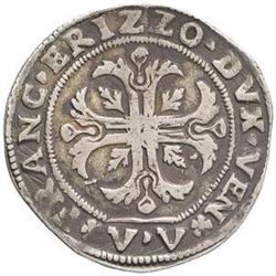 Venezia  Francesco Erizzo (1631-1646) Scudo della croce sigla VV (Valiero Valier - 1637).