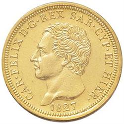 Carlo Felice (1821-1831). 80 lire 1827 T