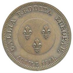 Francia  Francesco I d'Austria Medaglia coniata a Parigi nell' Aprile 1814 durante la prigionia di N