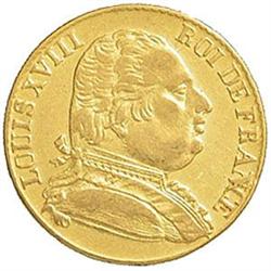 Francia  Luigi XVIII (1814-1824). 20 franchi 1815 R (Londra)