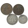 Image 1 : Portogallo   Lotto di 4 monete, 2 in argento: 480 reis 1823 e 240 reis 1767 e 2 in rame: 40 reis 183