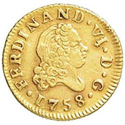 Spagna  Ferdinando VI (1746-1759) Mezzo escudo 1758 JB Madrid