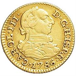 Spagna  Carlo III (1759-1788) Mezzo escudo 1786 DV Madrid