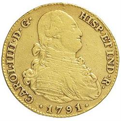 Spagna  Carlo IV (1788-1808). 4 escudos 1791