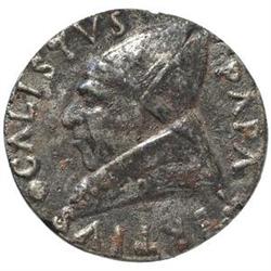 Callisto III (1455-1458) Medaglia per l'elezione al pontificato