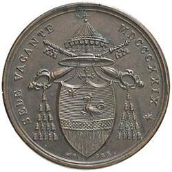 Sede Vacante 1829 Medaglia del Cardinale Camerlengo Pier Francesco Galleffi