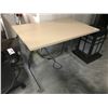 Image 2 : HERMAN MILLER LIGHT MAPLE ELECTRIC ADJUSTABLE HEIGHT PROGRAMMERS TABLE