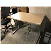 Image 2 : HERMAN MILLER LIGHT MAPLE ELECTRIC ADJUSTABLE HEIGHT PROGRAMMERS TABLE