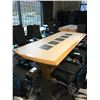 Image 2 : MAPLE CUSTOM 10' X 4' BOARDROOM TABLE