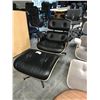 Image 2 : HERMAN MILLER EAMES PALISANDER BLACK FULL GRAIN LEATHER LOUNGE CHAIR WITH OTTOMAN RETAIL