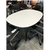 Image 2 : DESIGN WITHIN REACH SUPER ELIPTICAL FRITZ HANSEN WHITE 5' DESIGNER MEETING TABLE
