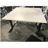 Image 2 : HERMAN MILLER WHITE/GREY ELECTRIC HEIGHT ADJUSTABLE 5' PROGRAMMERS TABLE