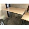 Image 2 : HERMAN MILLER LIGHT OAK 4' ELECTRIC HEIGHT ADJUSTABLE PROGRAMMERS TABLE