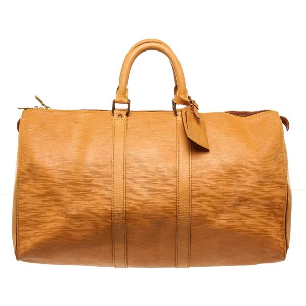 Louis Vuitton Yellow Epi Leather Keepall 45cm Travel Bag