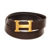 Image 1 : Hermes Black Leather Constance Belt