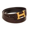 Image 2 : Hermes Black Leather Constance Belt