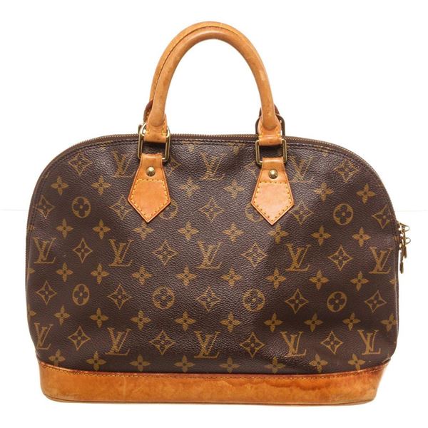 Louis Vuitton Brown Monogram Canvas Alma MM Satchel Bag