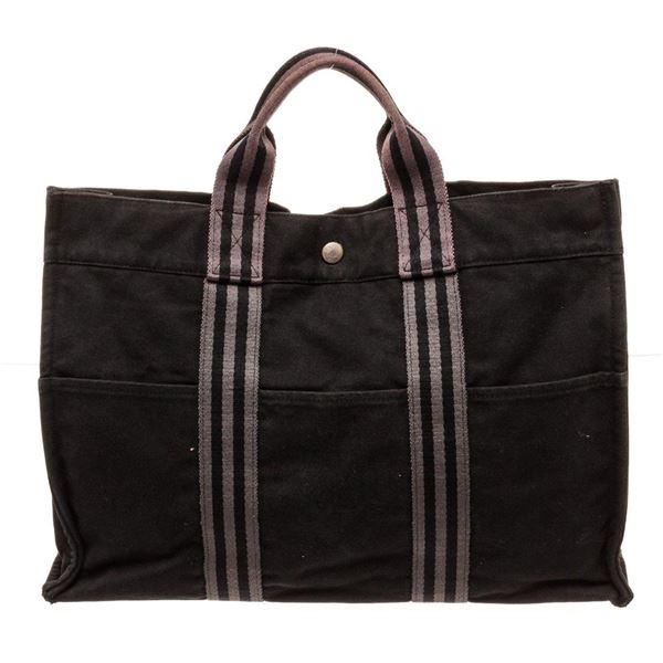 Hermes Black Herline GM Tote Bag