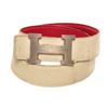 Image 1 : Hermes Red White Leather H Belt