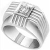 Image 1 : $6,200 Genuine 0.44ct Men's Diamond Ring 14K Gold