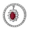 Image 1 : $1,890 Genuine 0.94 ct Ruby & Diamond Pendant 14K Gold