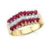 Image 1 : $3,999 Genuine 1.40 ct Diamond & Ruby Ring 14K