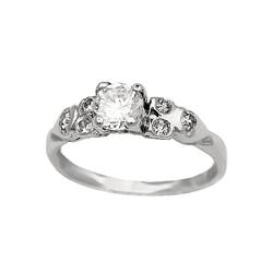 $3,800 Genuine 0.50 ct Diamond Engagement Ring PLAT