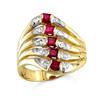 Image 1 : $1,999 Genuine 0.90 ct Diamond & Ruby Ring 14K