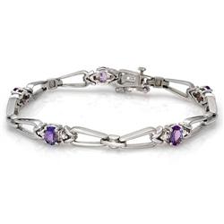 $5,800 Genuine 2.50 ct Tanzanite & Diamond Bracelet 14K