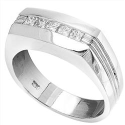 $4,000 Genuine 0.41ct Men's Diamond Ring 14K Gold