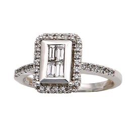 $3,999 Genuine 0.55 ct Diamond Engagement Ring 18K