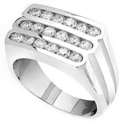 $10,400 Genuine 1.69ct Men's Diamond Ring 14K Gold