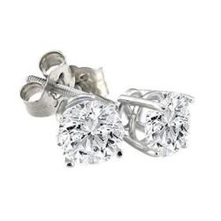 $2,999 Genuine 0.75 ct Diamond Stud Earrings 14K Gold