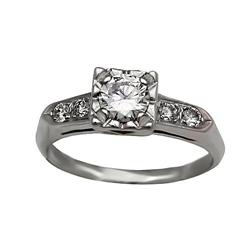 $5,999 Genuine 0.50 ct Diamond Engagement Ring 18K