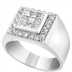 $7,500 Genuine 1.22ct Men's Diamond Ring 14K Gold