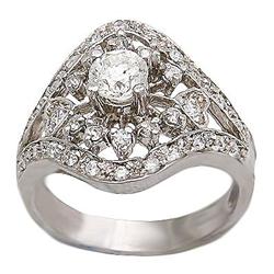 $7,500 Genuine 0.54 ct Diamond Engagement Ring 14K