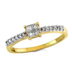 $2,199 Genuine 0.25 ct Diamond Engagement Ring 14K Gold