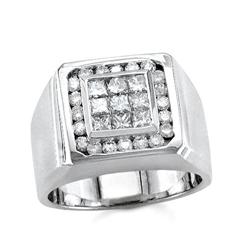 $6,990 Genuine 1.75 ct Men's Diamond Ring 14K Gold