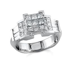 $13,999 Genuine 2.10ct Diamond Engagement Ring 14K Gold