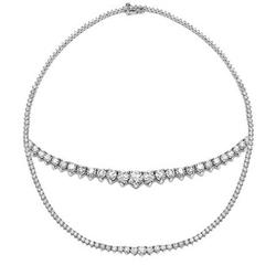$13,999 Genuine 7.01 ct Diamond Necklace 14K Gold