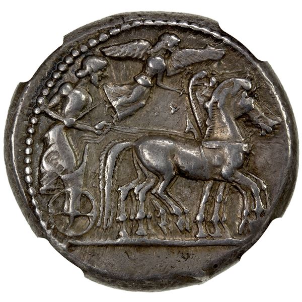 SICILY: Syracuse, Deinomenid Tyranny, AR tetradrachm (17.46g), ca. 480-475 BC, NGC graded Choice VF