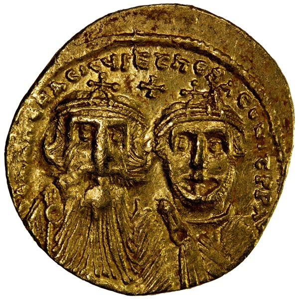 BYZANTINE EMPIRE: Heraclius, 610-641, AV solidus (4.44g), Constantinople, VF to EF