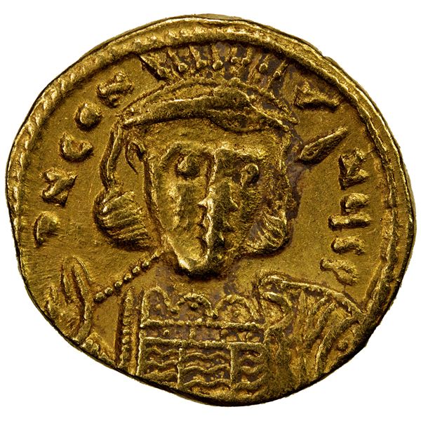 BYZANTINE EMPIRE: Constantine IV Pogonatus, with Heraclius and Tiberius, 668-685, AV solidus (4.23g)