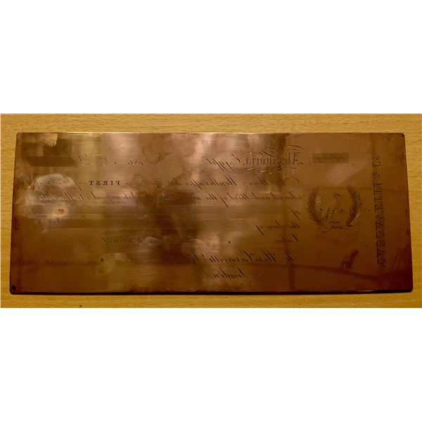 EGYPT: large copper printing plate, EF