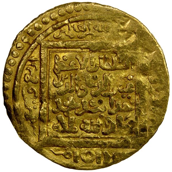 ILKHAN: Uljaytu, 1304-1316, AV dinar (4.27g), Baghdad, AH704, almost VF